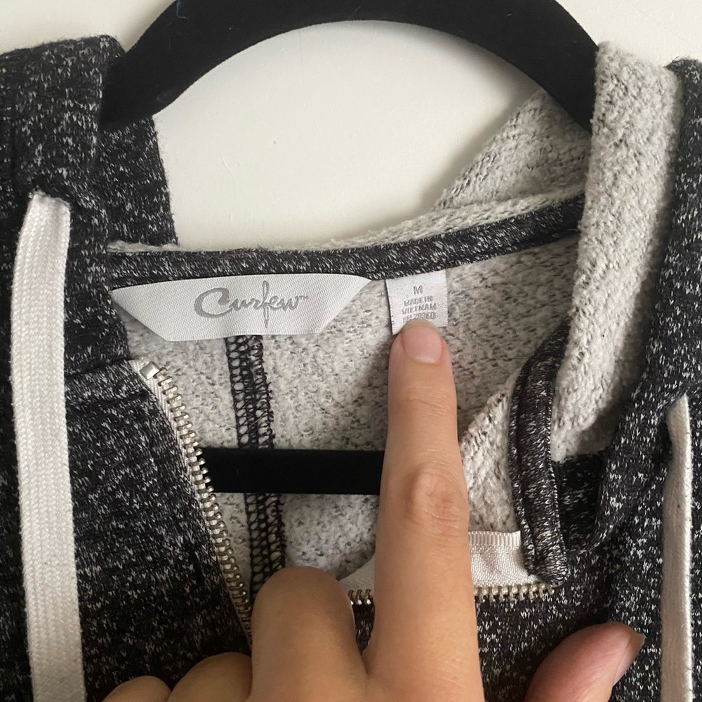 Curfew Monochrome Textured Hoodie